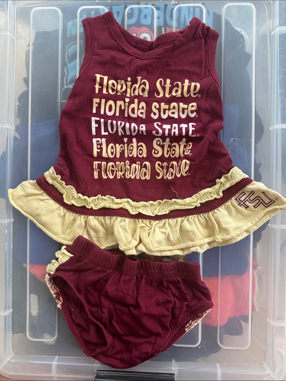 Florida State Garnet & Gold Ruffle Dress Set